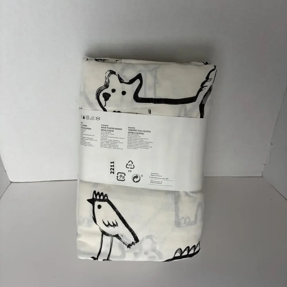 Ikea Purpurbracka Full/Queen 104 Thread Count 100% Cotton Duvet Cover NEW